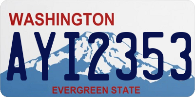 WA license plate AYI2353