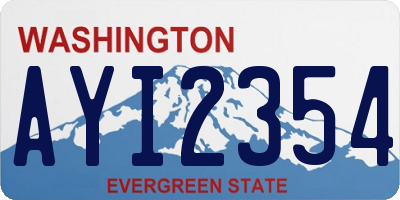 WA license plate AYI2354