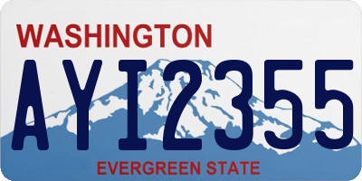 WA license plate AYI2355