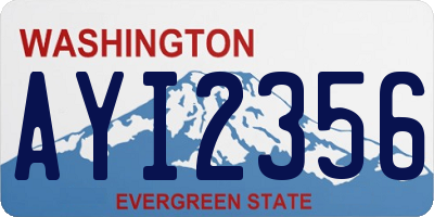 WA license plate AYI2356