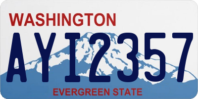 WA license plate AYI2357