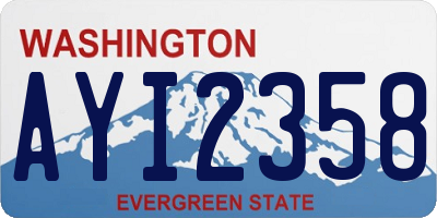 WA license plate AYI2358