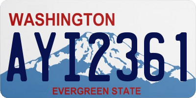 WA license plate AYI2361