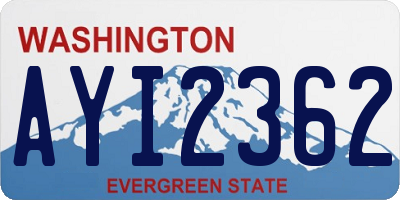 WA license plate AYI2362