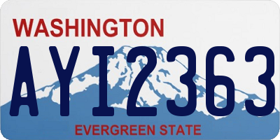 WA license plate AYI2363