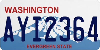 WA license plate AYI2364