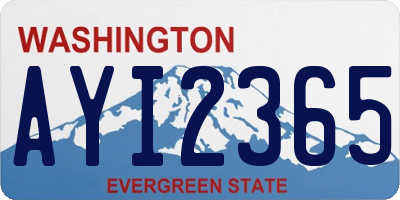 WA license plate AYI2365
