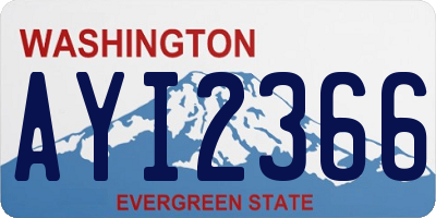WA license plate AYI2366