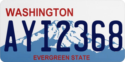 WA license plate AYI2368