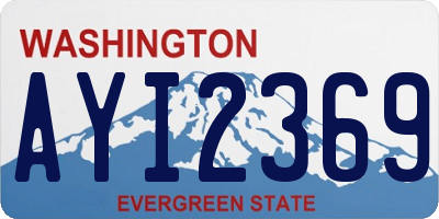 WA license plate AYI2369