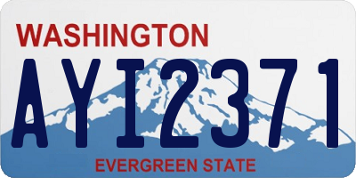 WA license plate AYI2371