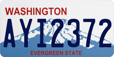 WA license plate AYI2372