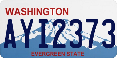WA license plate AYI2373