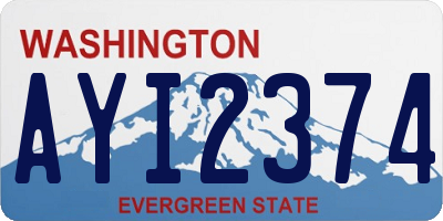 WA license plate AYI2374
