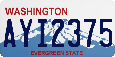 WA license plate AYI2375