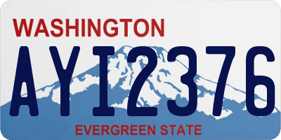WA license plate AYI2376
