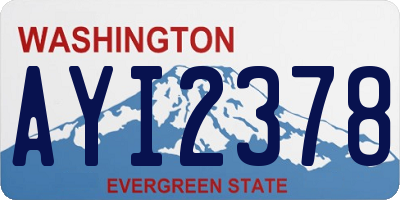 WA license plate AYI2378