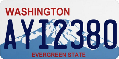 WA license plate AYI2380