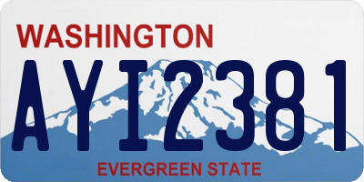WA license plate AYI2381