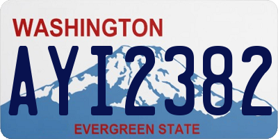WA license plate AYI2382