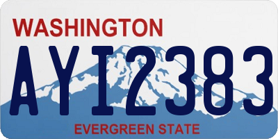 WA license plate AYI2383