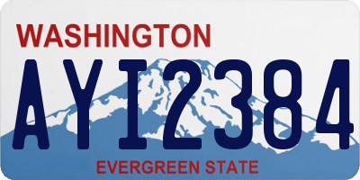 WA license plate AYI2384