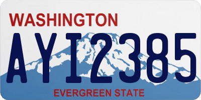WA license plate AYI2385