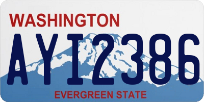 WA license plate AYI2386