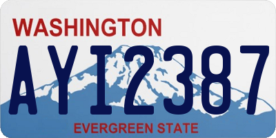 WA license plate AYI2387