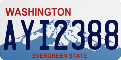 WA license plate AYI2388