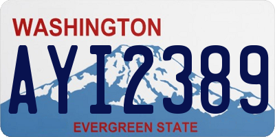 WA license plate AYI2389