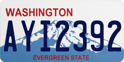 WA license plate AYI2392