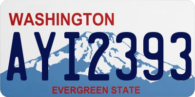 WA license plate AYI2393