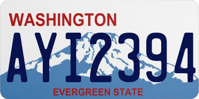 WA license plate AYI2394