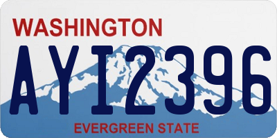 WA license plate AYI2396
