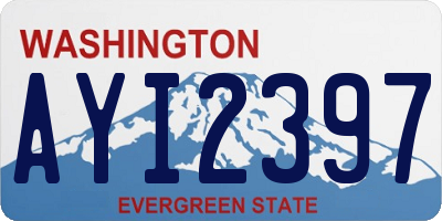 WA license plate AYI2397