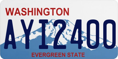 WA license plate AYI2400