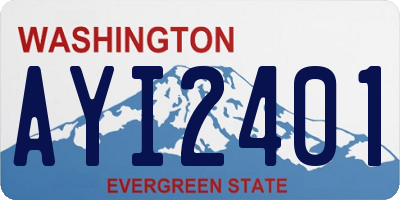 WA license plate AYI2401