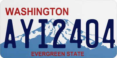 WA license plate AYI2404