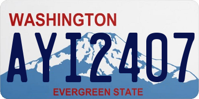 WA license plate AYI2407