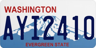WA license plate AYI2410