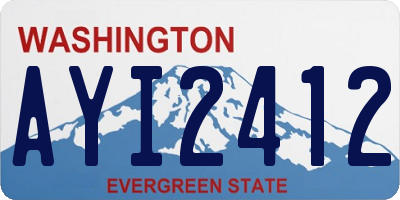 WA license plate AYI2412