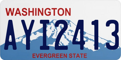 WA license plate AYI2413