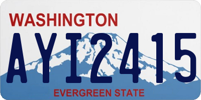 WA license plate AYI2415