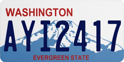 WA license plate AYI2417