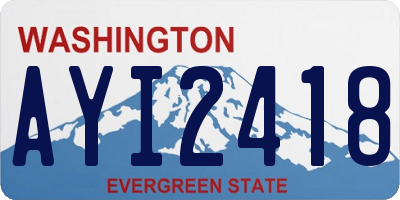 WA license plate AYI2418
