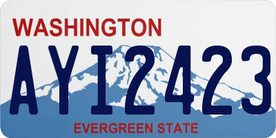 WA license plate AYI2423