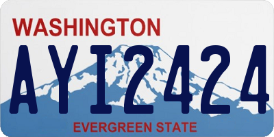 WA license plate AYI2424