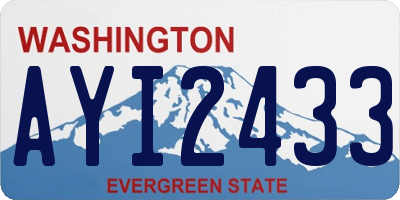 WA license plate AYI2433