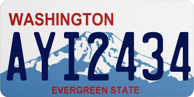 WA license plate AYI2434